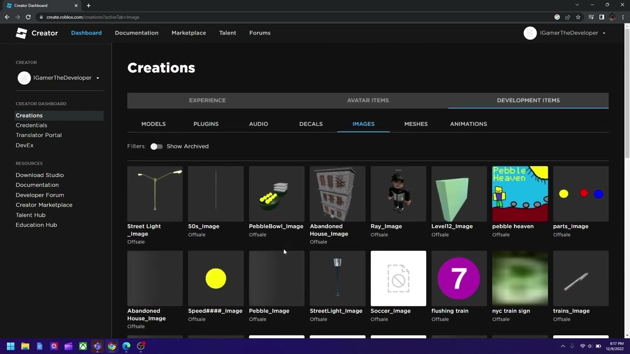 New Roblox Studio Creator Dashboard + Upload Image 